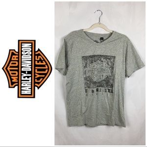 NWT Harley-Davidson Graphic Distressed Gray Tee